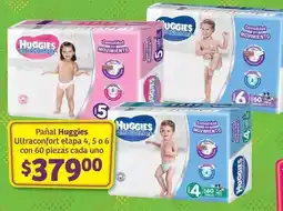 Soriana Híper Huggies - panal ultraconfort etapa 4,50 6 oferta