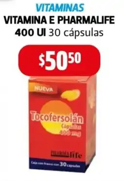 Farmacias Guadalajara Vitamina e pharmalife 400 UI oferta