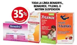 Farmacias Guadalajara Toda la línea benadryl, benadrex, tylenol o motrin suspensión oferta