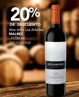City Club Vino tinto los arboles malbec oferta