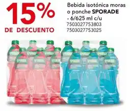 Bebida isotónica moras o ponche SPORADE