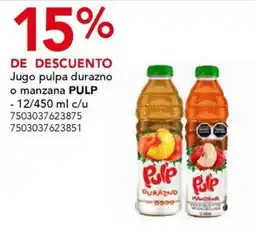 City Club Jugo pulpa durazno o manzana PULP oferta