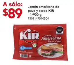 City Club Jamón americano de pavo y cerdo KIR oferta