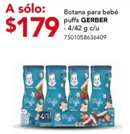 City Club Botana para bebé puffs GERBER - oferta