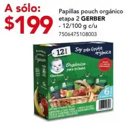 City Club Papillas pouch orgánico etapa 2 GERBER oferta