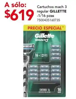City Club Cartuchos mach 3 regular GILLETTE oferta