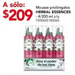 City Club Mousse prolóngalos HERBAL ESSENCES oferta