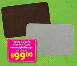 Soriana Híper Tapete de baño memory foam oferta
