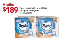 City Club Papel higiénico Rinde + REGIO oferta