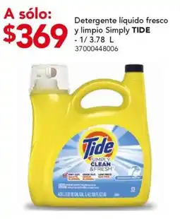 City Club Detergente líquido fresco y limpio Simply TIDE oferta