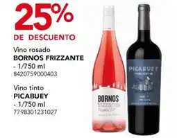 City Club Vino rosado BORNOS FRIZZANTE / Vino tinto PICABUEY oferta