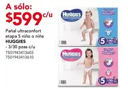 City Club Pañal ultraconfort etapa 5 niño o niña HUGGIES oferta