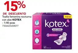City Club Toalla femenina nocturna con alas KOTEX oferta