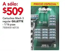 City Club Cartuchos Mach 3 regular GILLETTE oferta