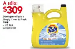 City Club Detergente líquido Simply Clean & Fresh TIDE oferta