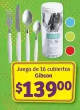 Soriana Híper Gibson - juego de 16 cubiertos oferta