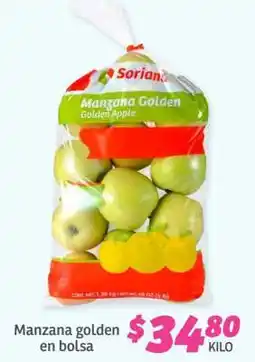 Soriana Híper Manzana Golden en Bolsa oferta
