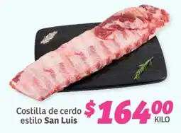 Soriana Híper Costilla de cerdo estilo San Luis oferta