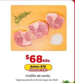 Bodega Aurrerá Codillo de cerdo oferta