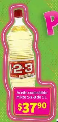 Soriana Híper Aceite comestible mixto 1-2-3 de 1 L oferta