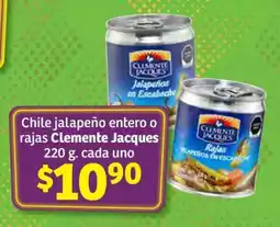 Soriana Híper Chile jalapeño entero o rajas Clemente Jacques oferta