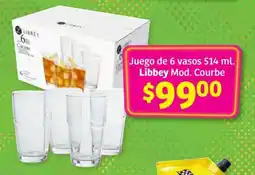 Soriana Híper Juego de 6 vasos 514 ml oferta