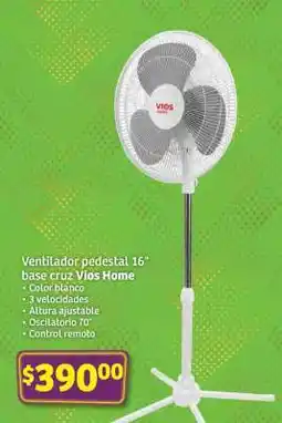 Soriana Híper Ventilador pedestal 16 base cruz Vios Home oferta