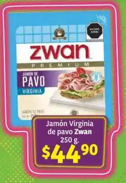 Soriana Híper Jamón Virginia de pavo Zwan oferta