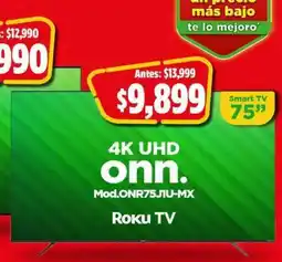 Bodega Aurrerá Smart TV 75'' 4K UHD onn oferta