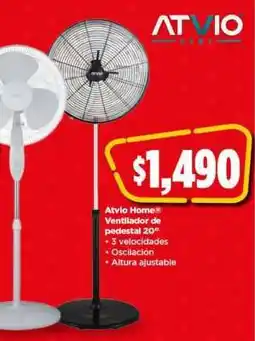Bodega Aurrerá Atvio Home Ventilador de pedestal 20 oferta