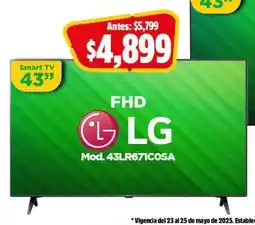 Bodega Aurrerá LG Smart TV 43 oferta