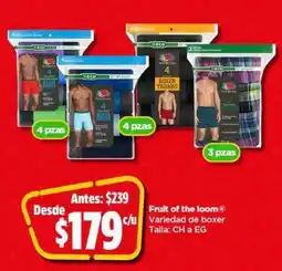 Bodega Aurrerá Fruit of the Loom Boxer Variety oferta