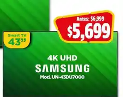 Bodega Aurrerá Samsung 4K UHD Smart TV 43 oferta