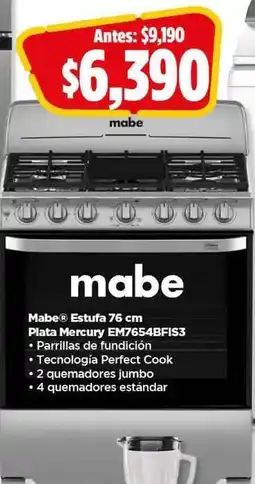 Bodega Aurrerá Mabe Estufa 76 cm oferta