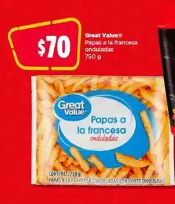 Bodega Aurrerá Great Value Papas a la francesa onduladas oferta