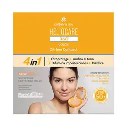 Farmacias Benavides Compacto Oil Free Color Beige FPS 50+ oferta