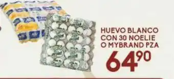 Alsuper Huevo blanco con 30 noelie o mybrand pza oferta