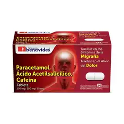 Farmacias Benavides 250 mg/250 mg/65 mg Paracetamol, Ácido Acetilsalicílico, Cafeína oferta