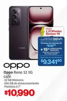 Soriana Híper Oppo Reno 12 5G café oferta