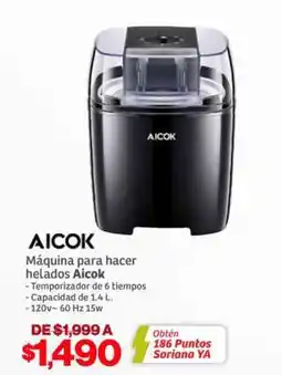Soriana Híper Máquina para hacer helados AICOK oferta