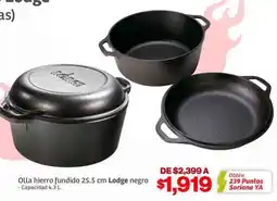 Soriana Híper Olla hierro fundido 25.5 cm Lodge negro oferta