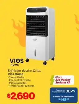 Soriana Híper Enfriador de aire 12 lts. Vios Home oferta