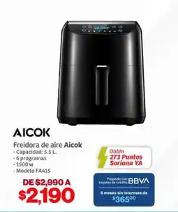 Soriana Híper Freidora de aire Aicok oferta