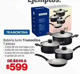 Soriana Híper Batería turin Tramontina 7 piezas oferta