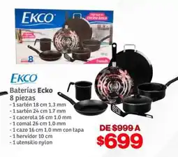 Soriana Híper Baterías Ecko 8 piezas oferta