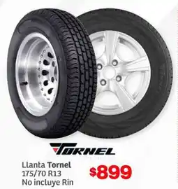 Soriana Híper Llanta Tornel 175/70 R13 oferta