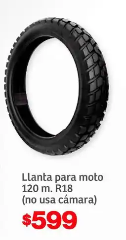 Soriana Híper Llanta para moto 120 m. R18 oferta