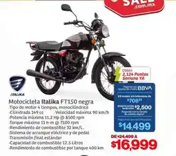 Soriana Híper Motocicleta ITALIKA FT150 Negra oferta