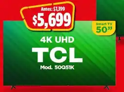 Bodega Aurrerá TCL 4K UHD Smart TV oferta