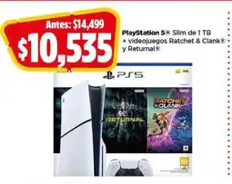 Bodega Aurrerá PlayStation 5 Slim de 1 TB + videojuegos Ratchet & Clank y Returnal oferta